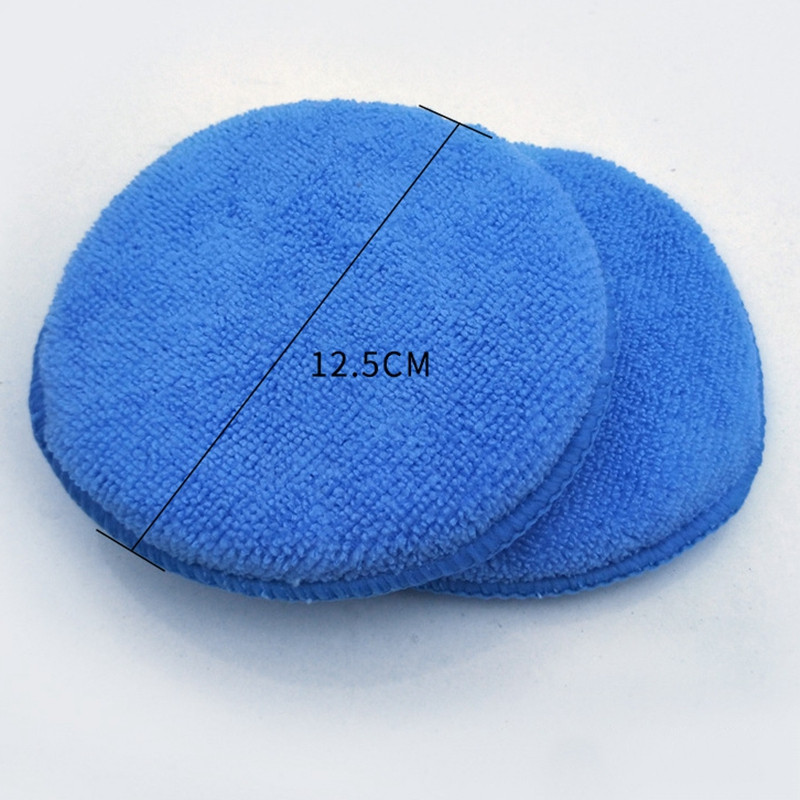 2/5 bucăți 5 inch burete de lustruit pentru mașină, kit de tampon aplicator manual, burete de ceară de îngrijire auto, microfibră moale pentru aplicare, îndepărtare ceară