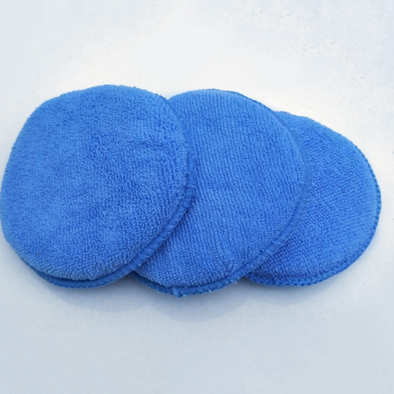 2/5 bucăți 5 inch burete de lustruit pentru mașină, kit de tampon aplicator manual, burete de ceară de îngrijire auto, microfibră moale pentru aplicare, îndepărtare ceară