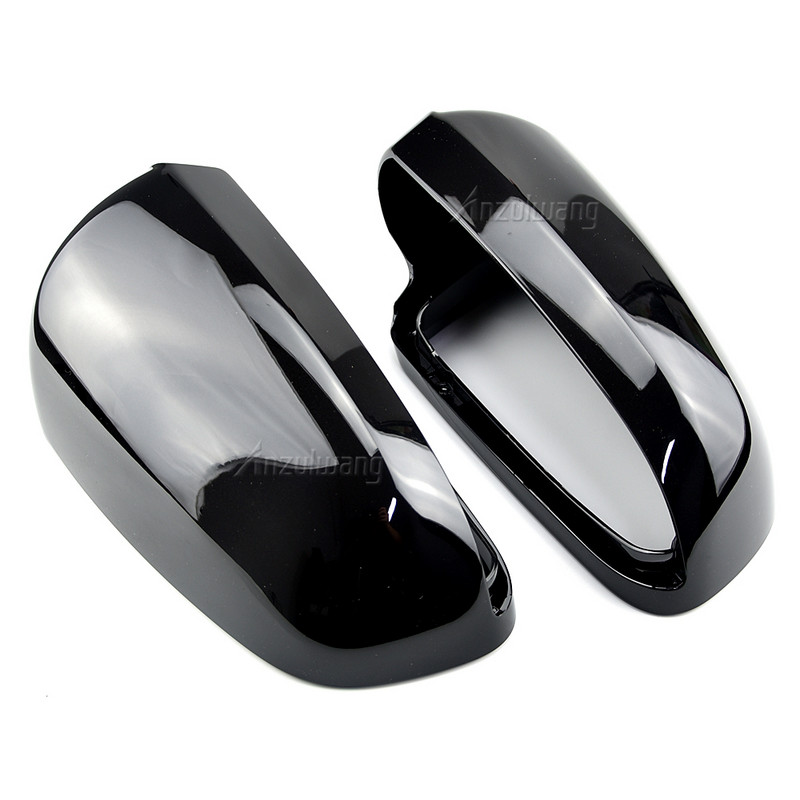 2vnt ABS galinio vaizdo veidrodėlis Ryškiai juodas šoninių dangtelių dangtelis Audi A4 B6 B7 A6 C6 2003 2004 2005 2006 2007 S4