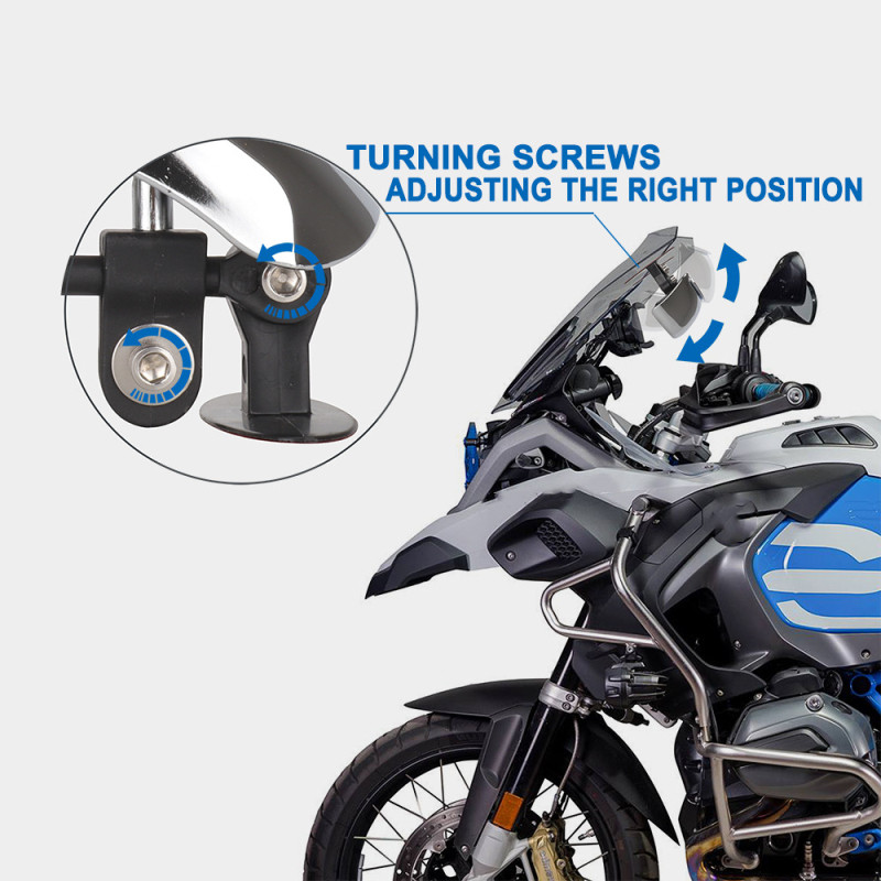 Мотоциклет Огледало за обратно виждане Скутер E-Bike Задно 180-градусово виждане Огледала Задна страна Изпъкнало огледало Безопасно огледало Осигурява пълен изглед отзад