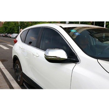 Σετ ABS Κάλυμμα καθρέπτη πλευρικής όψης αυτοκινήτου χρωμίου Καπάκι επικάλυψης από ανθρακονήματα για HONDA CR-V CRV 2017-2020 Κάλυμμα εξωτερικού καθρέπτη αυτοκινήτου