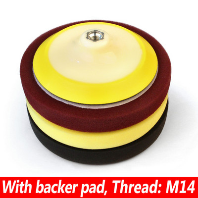 Z-LION 3-dielna sada leštiacich podložiek na auto 7 palcov s podkladovou podložkou M14 5/8-11, leštiaca podložka na auto, voskujúca špongia na kolesá, leštiaci nástroj