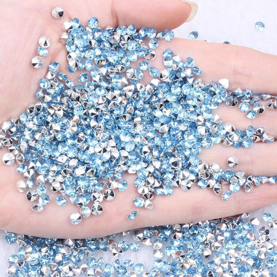 Noi strasuri acrilice 2mm 1000 buc. Multe culori, margele din spate, lipici pe formă rotundă, ornament artizanal, tăiere bricolaj