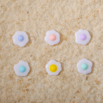 50 бр. 3D Nail Art Поширано яйце Цветен орнамент за декорации на ноктопластика Цветна смола за нокти със стрази Аксесоар за маникюр