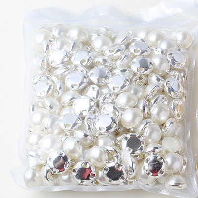 RESEN 6mm 8mm, 10mm, 12mm Cusut perle pentru rochii cu gheare auriu/sliver gheare strasuri rotunde perle nasturi cusut pe pietre
