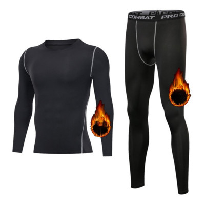 Set de lenjerie termică de iarnă pentru bărbați, primul strat, pantaloni lungi de schi, motocicletă, baschet, sport, compresie, uscare rapidă, costum cald S-3XL