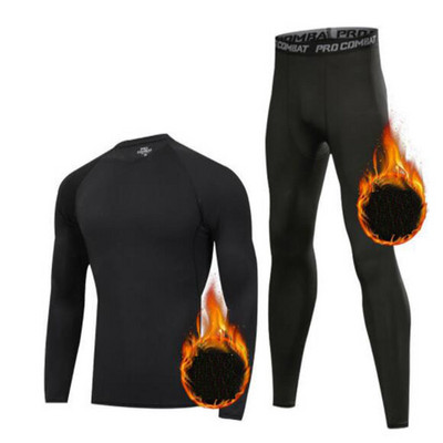 Set de lenjerie termică de iarnă pentru bărbați, primul strat, pantaloni lungi de schi, motocicletă, baschet, sport, compresie, uscare rapidă, costum cald S-3XL