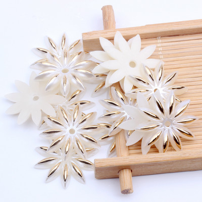 Imitație de perle margele ABS Flatback Fulg de zăpadă Perle formă de flori Perle de mărgele cu spate plat pentru frumusețe de unghii Decalcomanii Husă pentru telefon