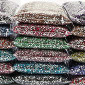 10000 bucăți 6mm multicolor cristal transparent AB strasuri non-hotfix Flatback rotund rășină strass piatră DIY nail art decorare