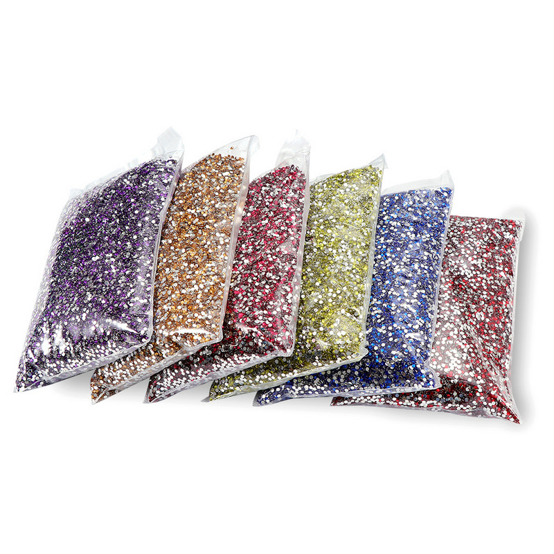 10000 bucăți 6mm multicolor cristal transparent AB strasuri non-hotfix Flatback rotund rășină strass piatră DIY nail art decorare
