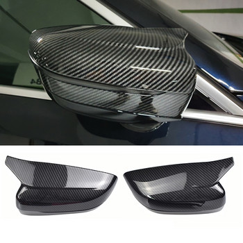 Капачка за странично огледало за обратно виждане на автомобил Черен капак на капака 1 чифт LHD RHD въглеродни влакна за BMW 5 7 Series G30 G38 G11 G12 17-20 Аксесоари