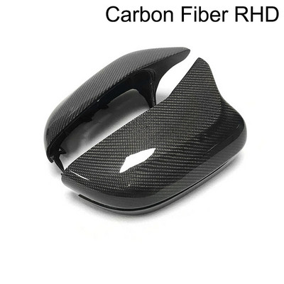 Capac pentru oglindă retrovizoare laterală pentru mașină, acoperire neagră a capacului 1 pereche LHD RHD Fibră de carbon pentru BMW Seria 5 7 G30 G38 G11 G12 17-20 Accesorii