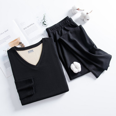 Zimski muški kompleti termo donjeg rublja Debele duge gaće Muške tople termo donje rublje s V izrezom Dvoslojna debela termo odjeća