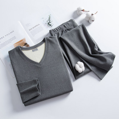 Zimski muški kompleti termo donjeg rublja Debele duge gaće Muške tople termo donje rublje s V izrezom Dvoslojna debela termo odjeća