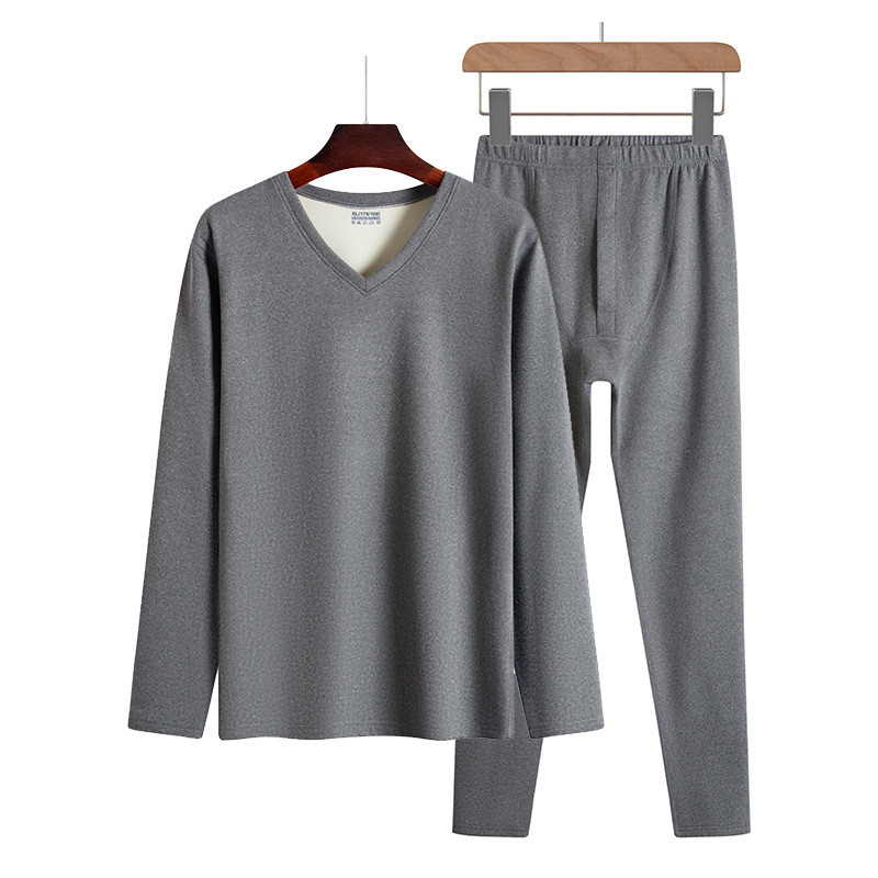 Zimski muški kompleti termo donjeg rublja Debele duge gaće Muške tople termo donje rublje s V izrezom Dvoslojna debela termo odjeća