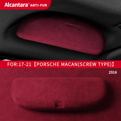 Piemērots Porsche Palamela Alcantara zamšādas briļļu maciņam Cayenne Macan īpašajam auto saulesbriļļu turētājam