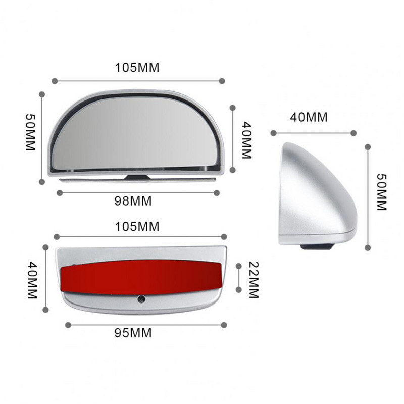 Oglindă pentru mașină cu unghi larg 360 de grade reglabilă ABS Oglindă retrovizoare pentru mașină Gadget auxiliar pentru parcare pentru provizii pentru vehicule SUV