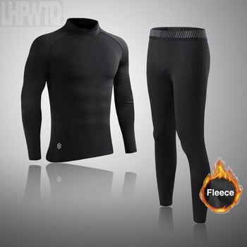 Χειμερινά ζεστά αθλητικά ρούχα Ανδρικά φλις εσώρουχα Θερμικά εσώρουχα σκι Μαύρο αθλητικό κοστούμι συμπίεσης Βρεφικό θερμικό κολάν πουκάμισο