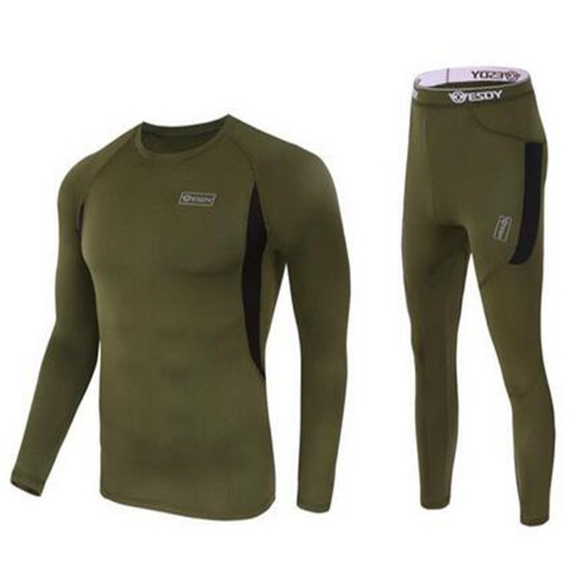 2023 Set de lenjerie de corp de iarnă Polartec pentru bărbați Ciclu militar militar pentru căldură uscată rapidă lenjerie termică Johns pantaloni lungi