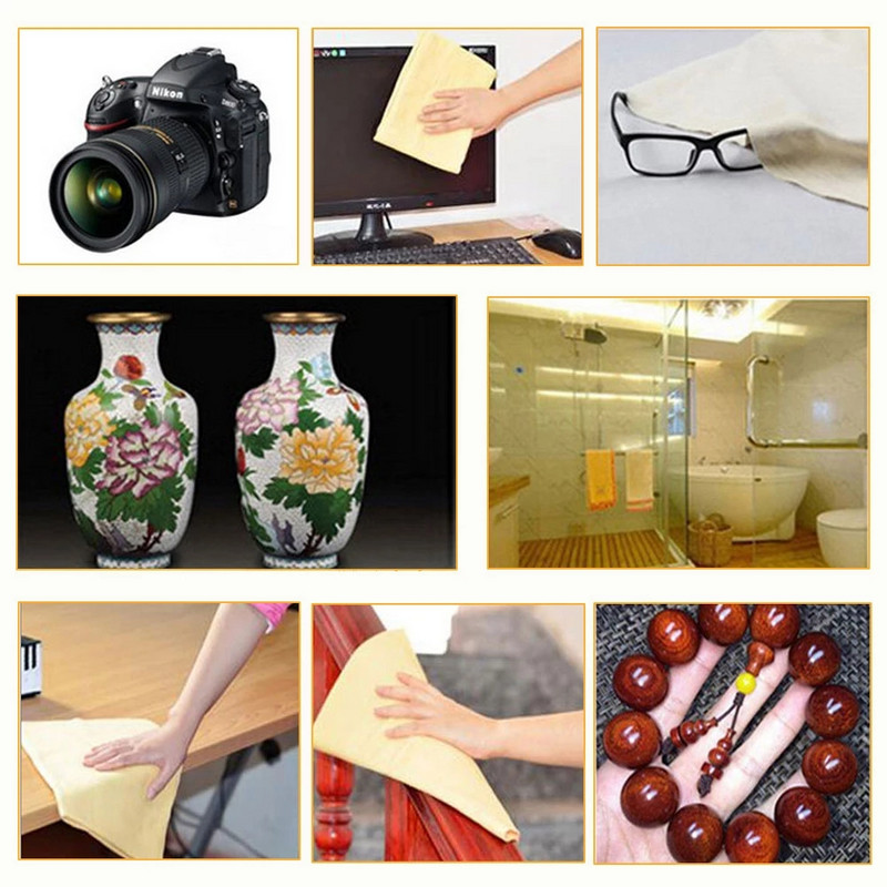 Naturaalne seemisnahast vaba kuju puhas ehtsast nahast riidest auto auto kodu mootorrattapesu hooldus Quick Dry Wash käterätik Super imav