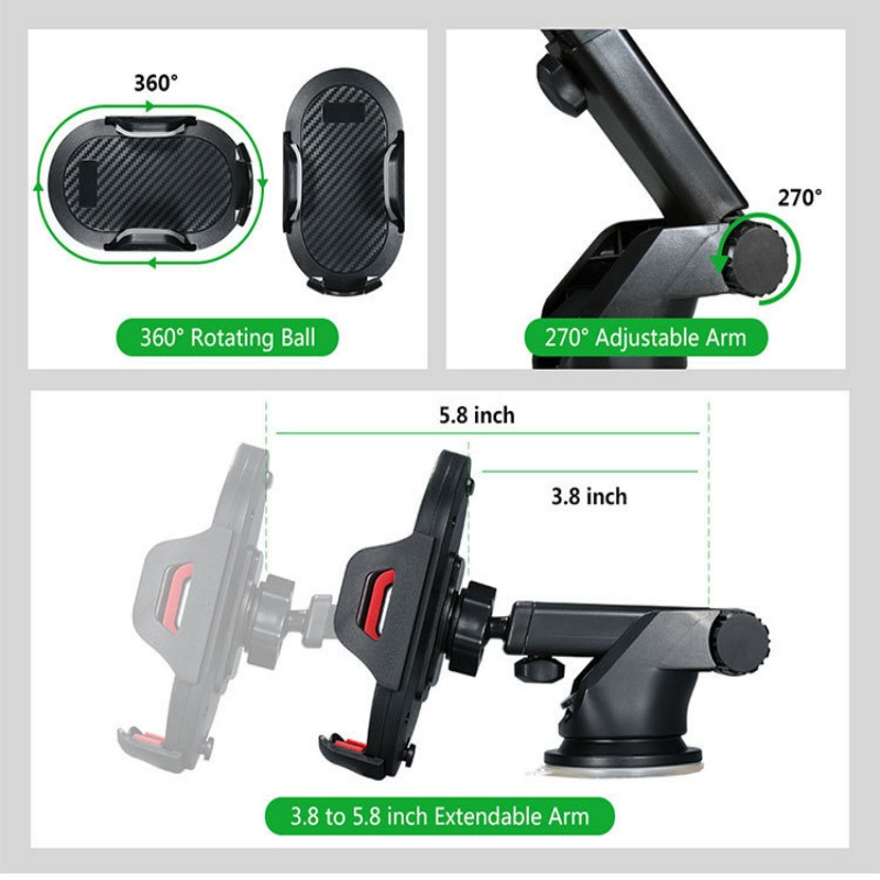 Sucker autós telefontartó rögzítő állvány GPS telefon mobil cella támogatás iPhone 13 12 11 Pro Max X 7 8 Xiaomi Huawei Samsung telefonhoz