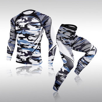 Χειμερινό θερμικό σετ εσωρούχων Ανδρικά αθλητικά ρούχα Running Warm Base Layer Compression Ski Εσώρουχα Καλσόν Jogging Suit Mens Gym