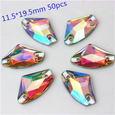 200-30 buc/sac Cristale AB Strasuri Trim Spate Plat Cusut Pietre cu 2 gauri margele de rasina pentru decorarea rochiei de mireasa DIY