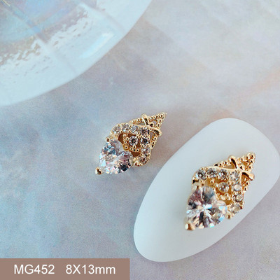 10 buc/lot Coroană de Crăciun de lux Inimă Stea Piese de artă pentru unghii Cristal de zirconiu Manichiură Accesorii pentru unghii Accesorii pentru decorațiuni Charms