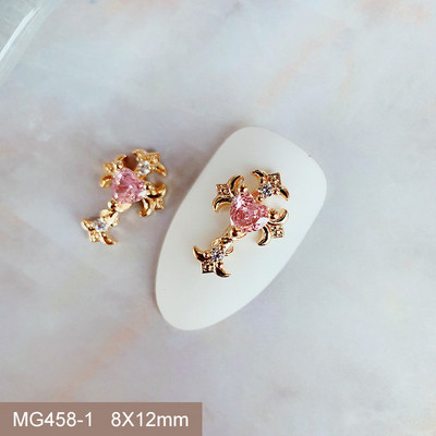 10 buc/lot Coroană de Crăciun de lux Inimă Stea Piese de artă pentru unghii Cristal de zirconiu Manichiură Accesorii pentru unghii Accesorii pentru decorațiuni Charms