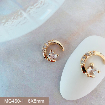 10 buc/lot Coroană de Crăciun de lux Inimă Stea Piese de artă pentru unghii Cristal de zirconiu Manichiură Accesorii pentru unghii Accesorii pentru decorațiuni Charms