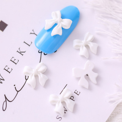 50 buc rășină mată pentru unghii mic fluture mini bijuterii web celebritate panglică cravată stereo mica carte roșie unghii stick