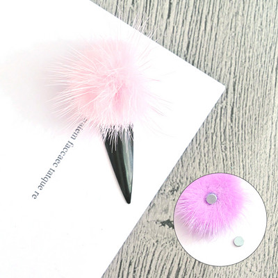 5 buc/lot japonez detașabil bilă de blană pom pom Nail Art Decor pompon cu magnet Manichiură iarna stil fierbinte ornamente DIY JE656