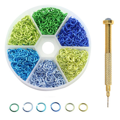 Sârmă de aluminiu colorată străpunsă Inele de săritură deschise Bijuterii pentru unghii Cerc de conectare Brelocuri pentru arta unghiilor Decorare Sfaturi false Instrumente de piercing