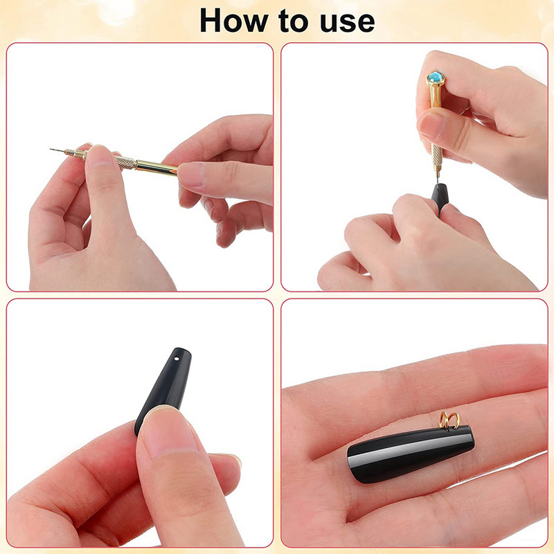 Sârmă de aluminiu colorată străpunsă Inele de săritură deschise Bijuterii pentru unghii Cerc de conectare Brelocuri pentru arta unghiilor Decorare Sfaturi false Instrumente de piercing