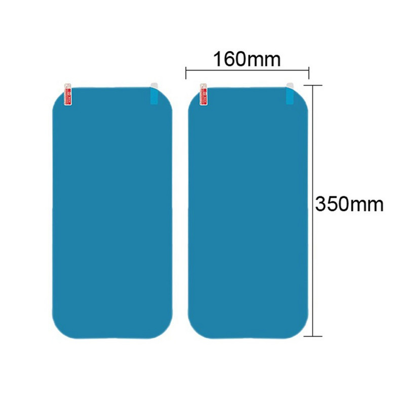 2vnt Lietui atsparus automobilinis sunkvežimis galinio vaizdo veidrodžio lipdukas nuo rasojimo, nuo akinimo, nuo rasojimo, vandeniui atspari apsauginė plėvelė 35*16cm 99% Transmi