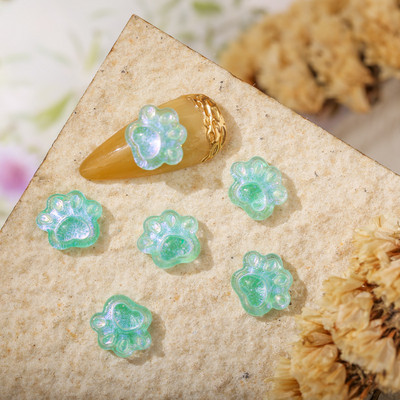 50 bucăți drăguț pisică laba palmier unghii farmece amprenta acrilic sclipici unghii artă decorare accesorii kawaii accesorii de decor manichiură