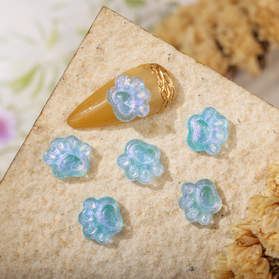 50 bucăți drăguț pisică laba palmier unghii farmece amprenta acrilic sclipici unghii artă decorare accesorii kawaii accesorii de decor manichiură