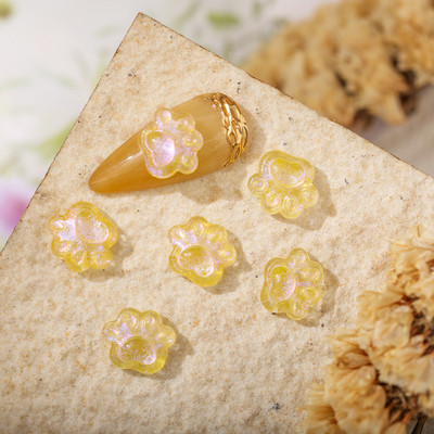 50 bucăți drăguț pisică laba palmier unghii farmece amprenta acrilic sclipici unghii artă decorare accesorii kawaii accesorii de decor manichiură