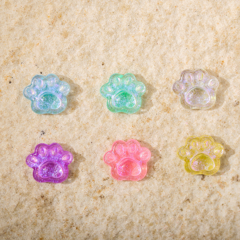 50 bucăți drăguț pisică laba palmier unghii farmece amprenta acrilic sclipici unghii artă decorare accesorii kawaii accesorii de decor manichiură