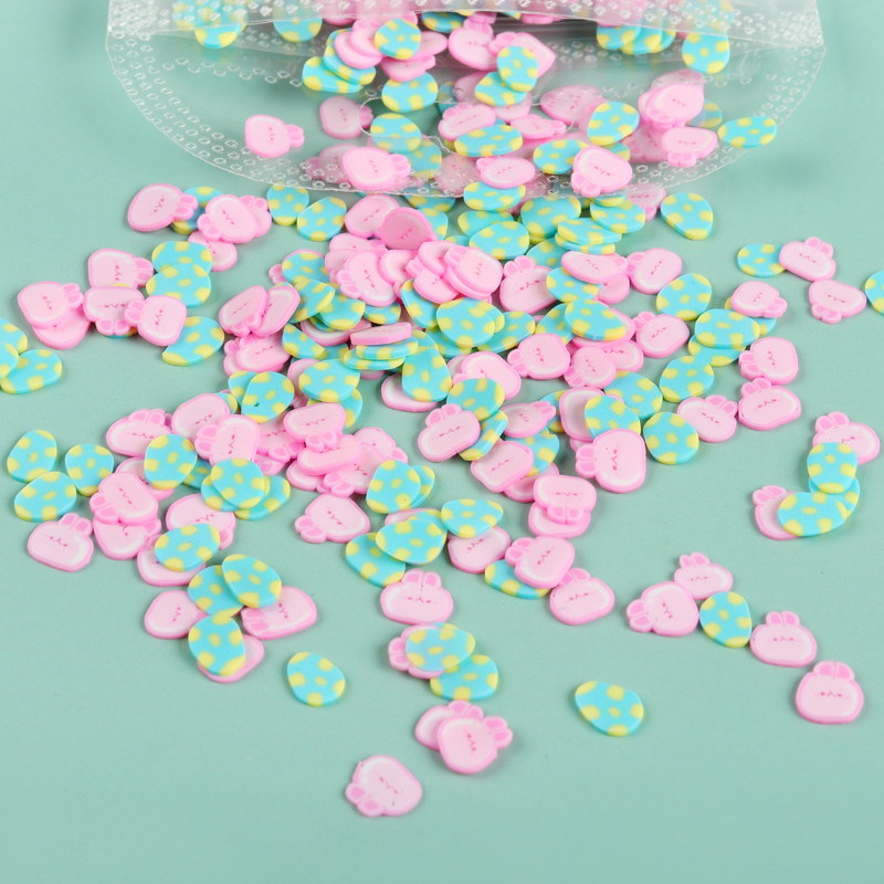 2021 Nail Art Ouă de Ziua de Paște Felii de argilă polimerică Paiete de unghii Pui de iepure 3D Iepuraș de Paște Fulgi Fulgi Accesorii pentru unghii drăguțe