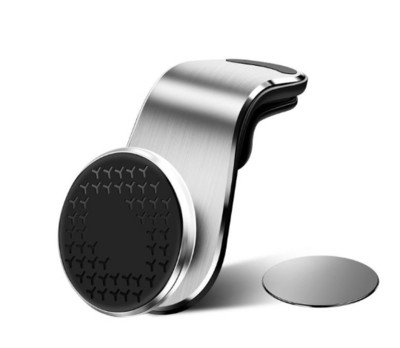 Magnetiline L-tüüpi telefonihoidik auto nutitelefoni aluse klambris. Magnetiline telefonihoidja sobib kõikidele mobiiltelefonide mudelitele