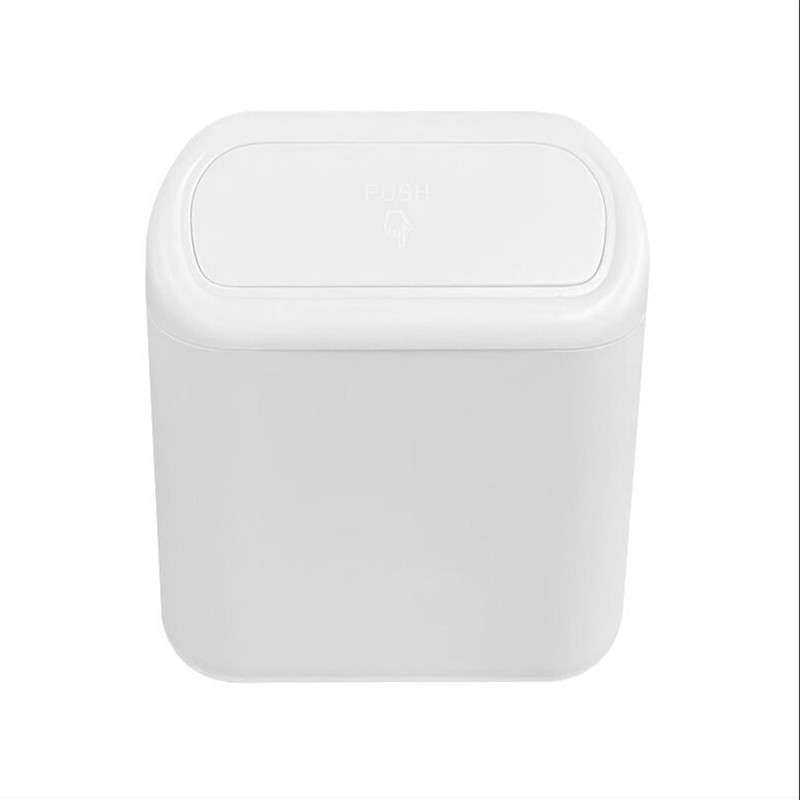 Coș de gunoi pentru autovehicul agățat Cutie de gunoi pentru praf Cutie de depozitare Abs negru Tip de presare Coș de gunoi Accesorii interioare auto