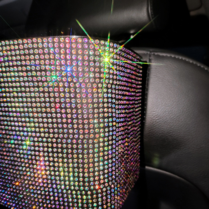 Car Diamond Coș de gunoi portabil Scaun de mașină din spate Sac de gunoi pentru găleată de depozitare pentru hârtie auto Cutie practică de depozitare Accesorii auto