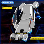 Naujas kūrybingas automobilinis mobiliojo telefono laikiklis 15 W belaidžio greito įkrovimo laikiklis automobiliniame mobiliojo telefono laikiklyje, auto priedai