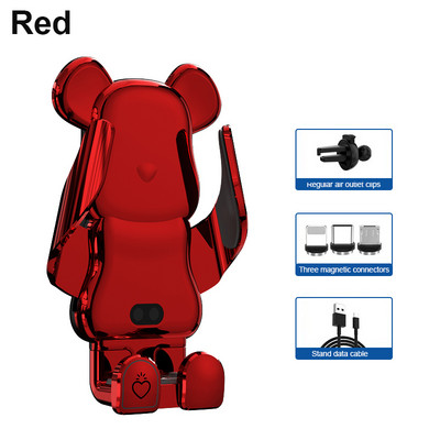 Naujas kūrybingas automobilinis mobiliojo telefono laikiklis 15 W belaidžio greito įkrovimo laikiklis automobiliniame mobiliojo telefono laikiklyje, auto priedai