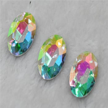 Пуснете кристали Светещи зелени XC кристални камъни, за да направите занаяти нокти лепило върху Glass Pointback скъпоценни камъни Изработка на бижута Водна лилия