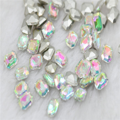 Arunca strasuri Pietre de cristal XC verzi luminoase pentru a face obiecte de artizanat unghii lipici pe geme Pointback de sticla Fabricarea de bijuterii Nufar