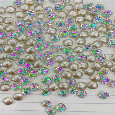 Arunca strasuri Pietre de cristal XC verzi luminoase pentru a face obiecte de artizanat unghii lipici pe geme Pointback de sticla Fabricarea de bijuterii Nufar