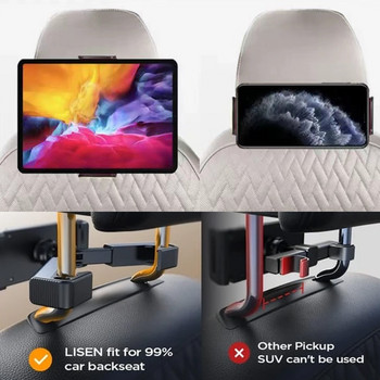 OFY Βάση στήριξης tablet για προσκέφαλο αυτοκινήτου για iPad Στήριγμα προσκέφαλου πίσω καθίσματος αυτοκινήτου Φορητή βάση για tablet αυτοκινήτου Απαραίτητα για ταξίδια αυτοκινήτου
