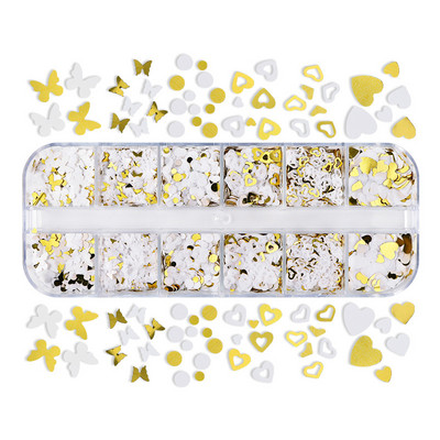 Iepure negru și roz dragoste bucată rotundă nail art paiete frumusețe gene false paiete decorative decorarea unghiilor pentru vârful unghiilor